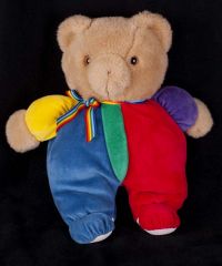 Eden Rainbow Color Teddy Bear Lovey Baby Plush